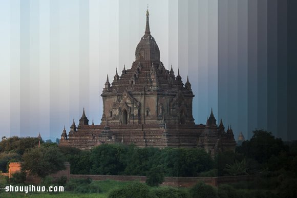 創(chuàng)意攝影:切割出名勝景點(diǎn)建筑物的白天黑夜 -  itrip.net.cn
