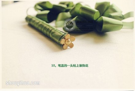 森系花朵簽到筆DIY手工制作圖解教程 -  itrip.net.cn