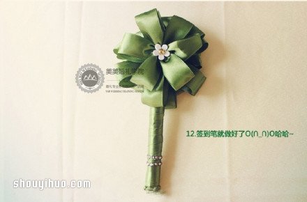 森系花朵簽到筆DIY手工制作圖解教程 -  itrip.net.cn