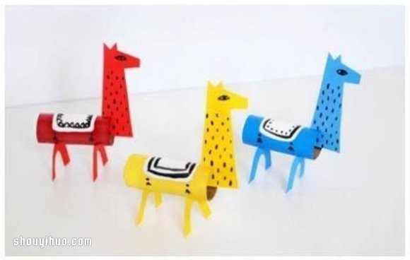 兒童玩具駱駝馬手工制作 用衛(wèi)生紙卷筒卡紙 -  itrip.net.cn