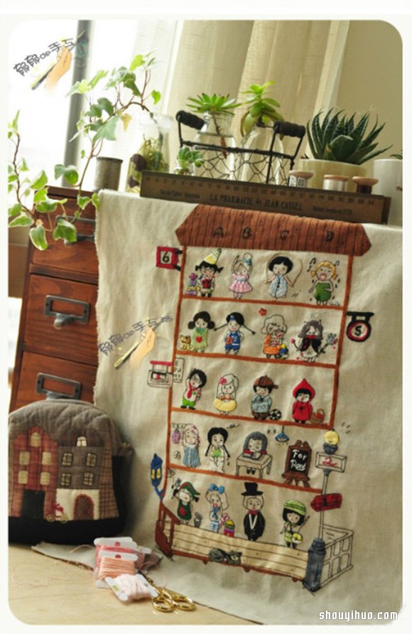 打扮各異的精致刺繡小女生手工DIY制作圖解 -  itrip.net.cn