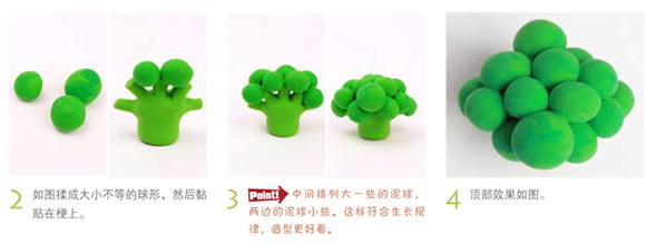 可愛西蘭花粘土手工制作圖解教程 -  itrip.net.cn