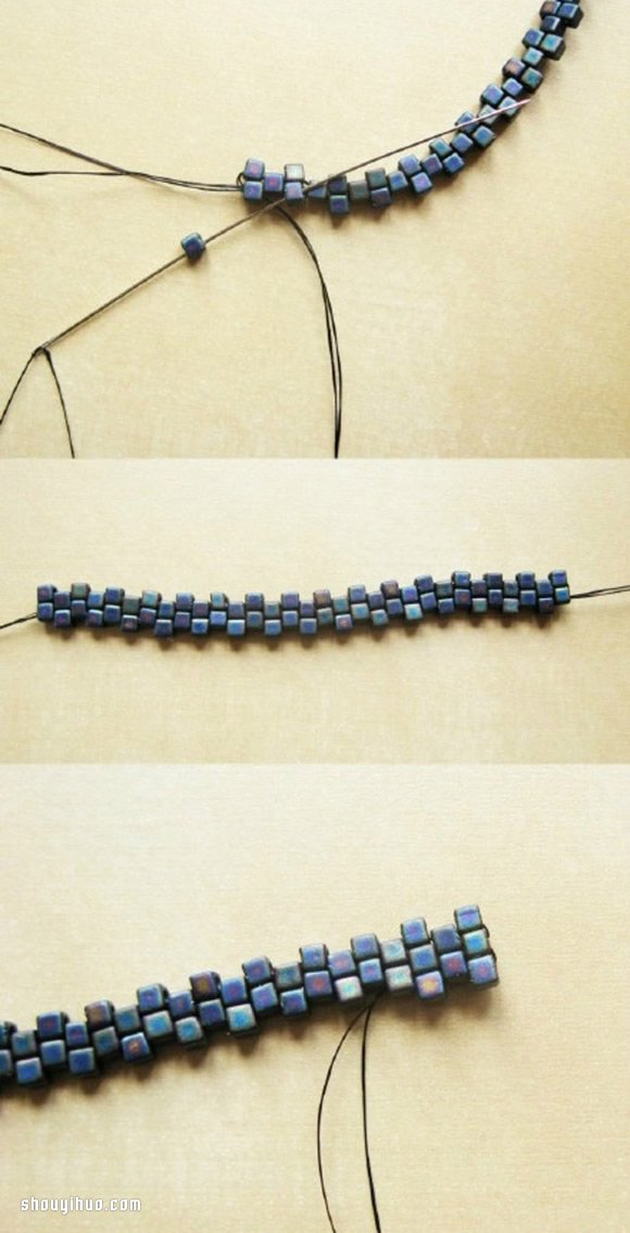 串珠愛心項鏈墜子DIY制作的方法圖解教程 -  itrip.net.cn