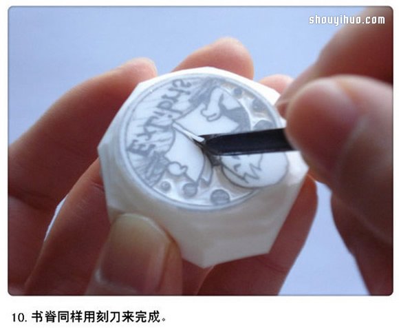 小女孩圖案橡皮章藏書票DIY手工制作圖解 -  itrip.net.cn