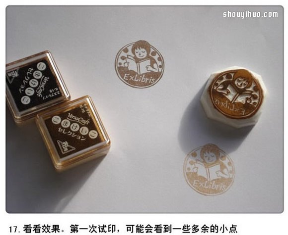 小女孩圖案橡皮章藏書票DIY手工制作圖解 -  itrip.net.cn