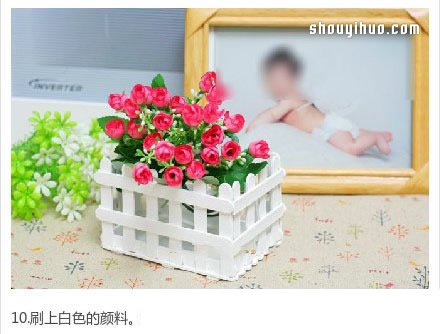 雪糕棍DIY手工制作迷你花盆架的圖解教程 -  itrip.net.cn