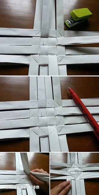 紙條編收納筒/筆筒的方法詳細步驟圖 -  itrip.net.cn