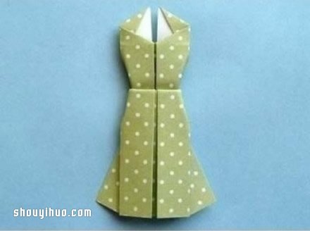 折紙衣服步驟圖 手工折連衣裙的折法圖解教程 -  itrip.net.cn