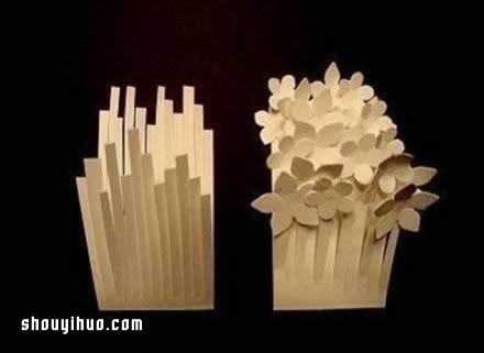 手工剪紙花DIY制作立體裝飾畫的方法教程 -  itrip.net.cn