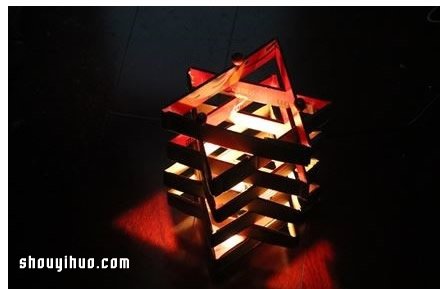 快遞盒廢物利用DIY制作浪漫六角燈的圖解教程 -  itrip.net.cn