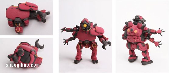 粘土制作機器人模型暴風(fēng)赤紅手工DIY圖解教程 -  itrip.net.cn