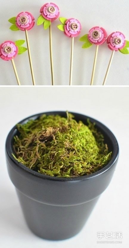 DIY創(chuàng)意手工布藝花插 花朵造型不織布花插制作 -  itrip.net.cn