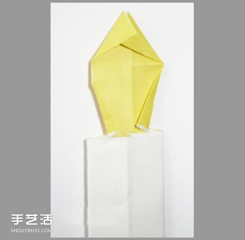 折紙蠟燭的方法圖解 手工紙蠟燭的折法教程 -  itrip.net.cn