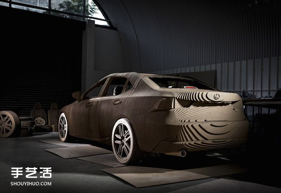 利用回收紙箱制作1：1完全復(fù)制的Lexus汽車 -  itrip.net.cn