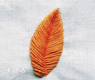 繡樹葉的方法步驟圖 樹葉手工刺繡圖解教程 -  itrip.net.cn