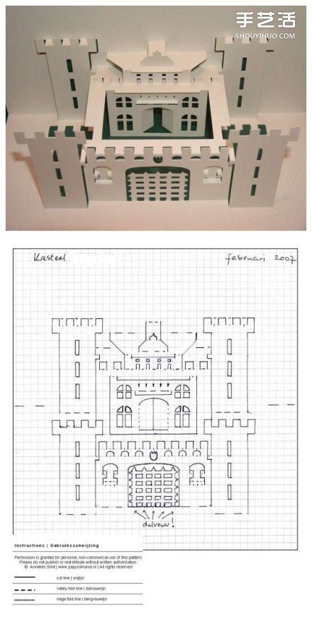 8個(gè)能折出建筑物的立體賀卡圖紙模板制作圖解 -  itrip.net.cn