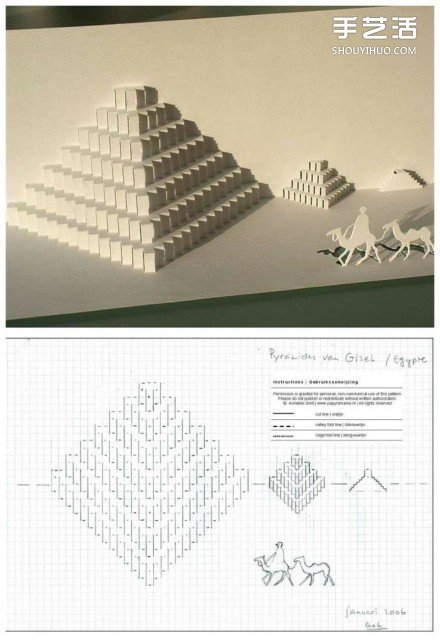 8個(gè)能折出建筑物的立體賀卡圖紙模板制作圖解 -  itrip.net.cn