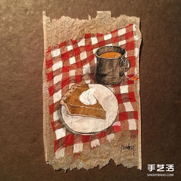 變廢為寶：藝術(shù)家用喝過的茶包當(dāng)畫布寫日記 -  itrip.net.cn