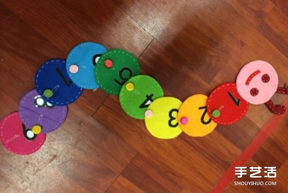 幼兒不織布毛毛蟲(chóng)玩具手工制作圖解教程 -  itrip.net.cn