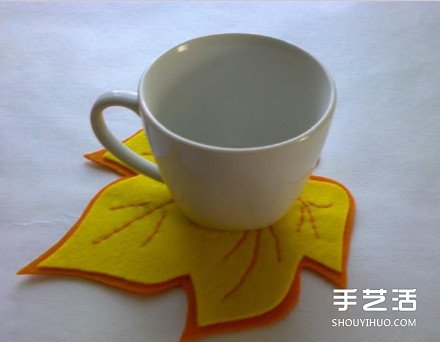 簡(jiǎn)單又有趣的不織布楓葉杯墊手工制作圖解 -  itrip.net.cn