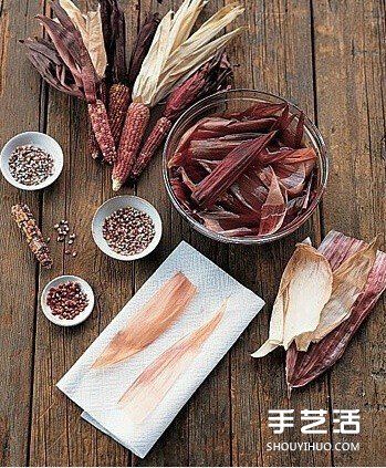 玉米葉制作花朵的方法 玉米葉DIY仿真花教程 -  itrip.net.cn