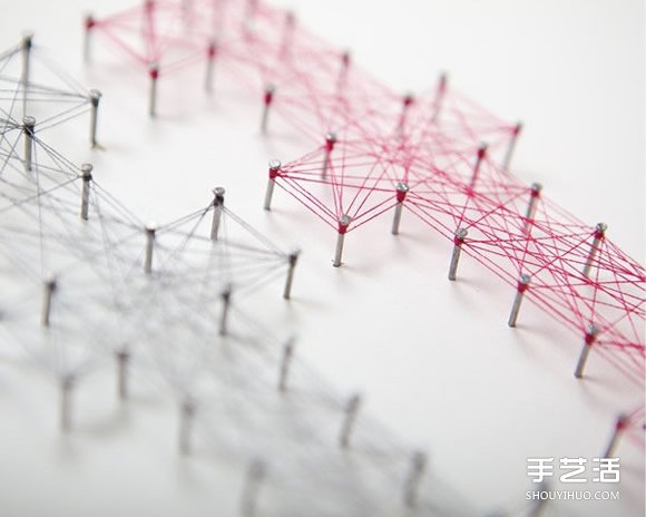 創(chuàng)意立體裝飾畫手工制作 用線在釘子上拉出圖案 -  itrip.net.cn