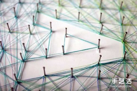 創(chuàng)意立體裝飾畫手工制作 用線在釘子上拉出圖案 -  itrip.net.cn