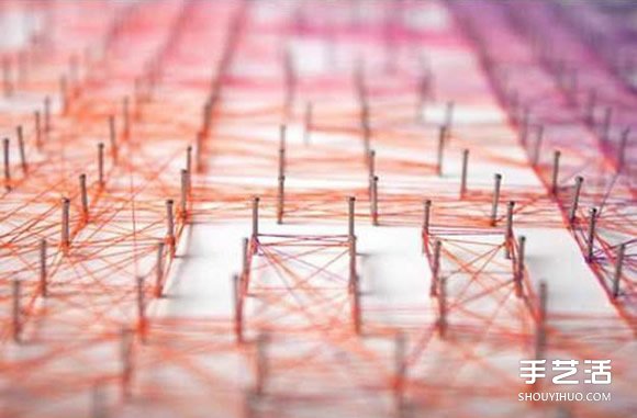 創(chuàng)意立體裝飾畫手工制作 用線在釘子上拉出圖案 -  itrip.net.cn