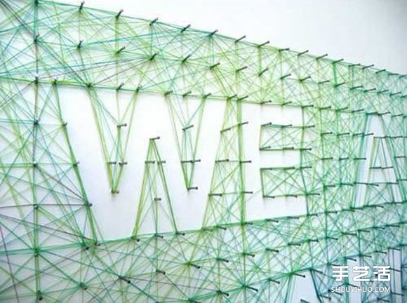創(chuàng)意立體裝飾畫手工制作 用線在釘子上拉出圖案 -  itrip.net.cn