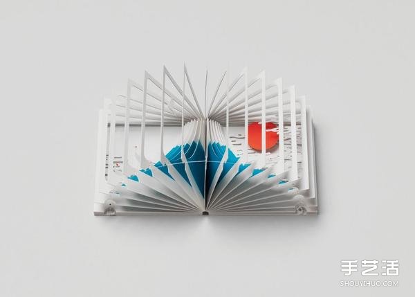 紙雕藝術(shù)：壯麗富士山縮小成迷你立體書 -  itrip.net.cn