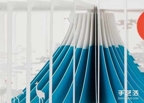 紙雕藝術(shù)：壯麗富士山縮小成迷你立體書 -  itrip.net.cn