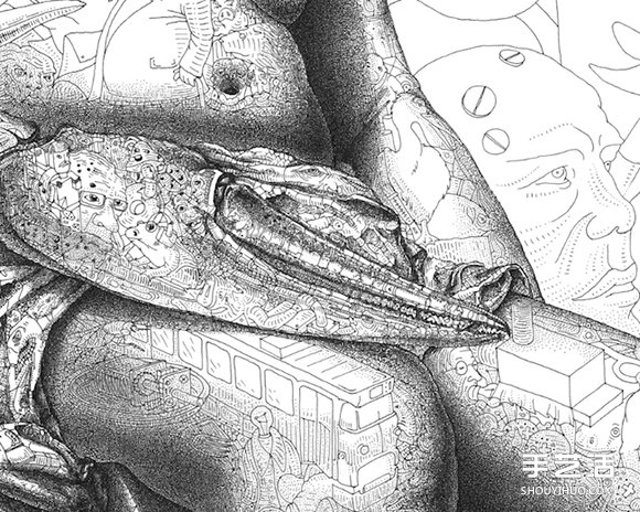 細節(jié)藏在近觀處，百幅插畫繪制而成的畫作 -  itrip.net.cn