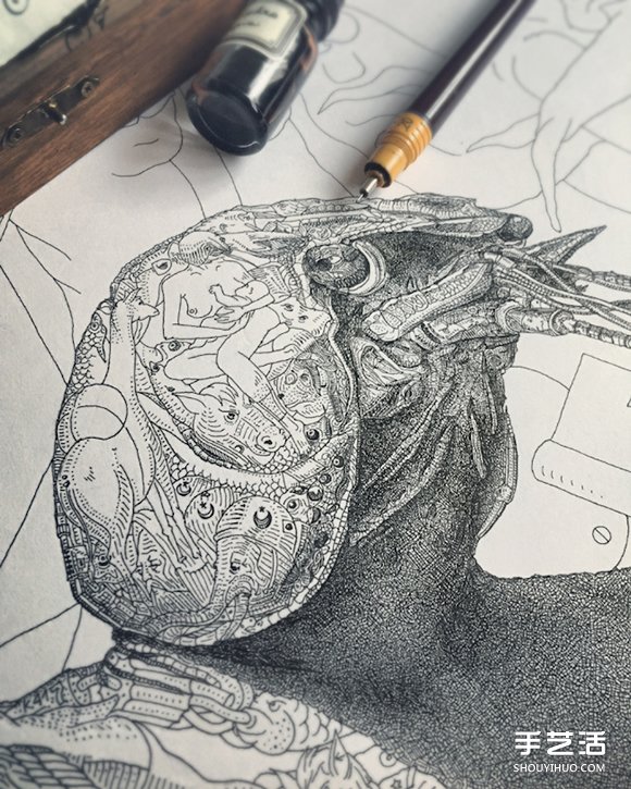 細節(jié)藏在近觀處，百幅插畫繪制而成的畫作 -  itrip.net.cn