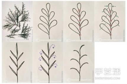 漂亮花朵圖案衍紙畫的制作方法過程圖解 -  itrip.net.cn