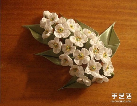 手工布藝梅花發(fā)飾DIY 不織布梅花發(fā)卡制作 -  itrip.net.cn