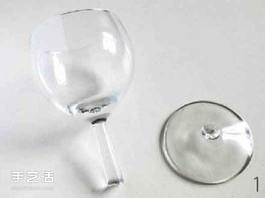 壞掉的高腳玻璃杯DIY手工制作玻璃罩的方法 -  itrip.net.cn