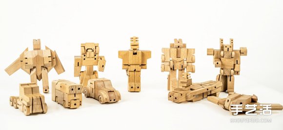木頭制作的變形金剛玩具 享受把玩木頭的樂趣 -  itrip.net.cn