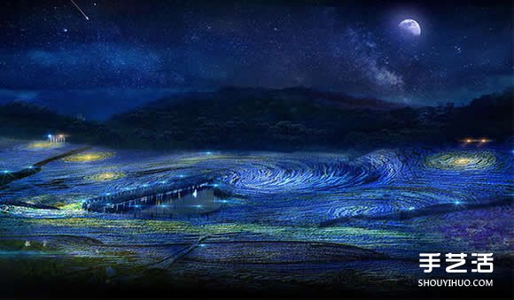 400萬個飲料瓶變廢為寶 打造梵高《星夜》 -  itrip.net.cn