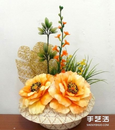 艷麗絲網(wǎng)花制作教程 手工絲襪花盆景DIY圖解 -  itrip.net.cn