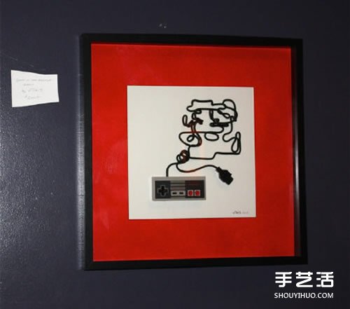 任天堂游戲手柄線DIY制作懷舊風創(chuàng)意裝飾畫 -  itrip.net.cn