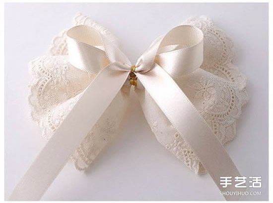 蕾絲布蝴蝶發(fā)卡DIY 蝴蝶發(fā)卡手工制作教程 -  itrip.net.cn