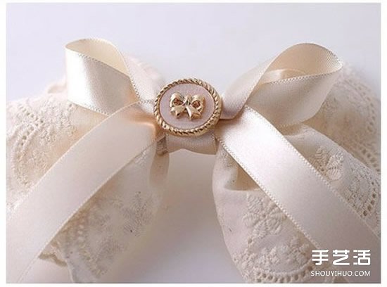 蕾絲布蝴蝶發(fā)卡DIY 蝴蝶發(fā)卡手工制作教程 -  itrip.net.cn