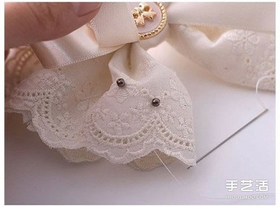 蕾絲布蝴蝶發(fā)卡DIY 蝴蝶發(fā)卡手工制作教程 -  itrip.net.cn