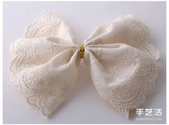 蕾絲布蝴蝶發(fā)卡DIY 蝴蝶發(fā)卡手工制作教程 -  itrip.net.cn