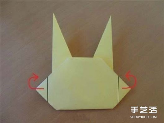 簡單皮卡丘折紙教程 手工皮卡丘的折法圖解 -  itrip.net.cn