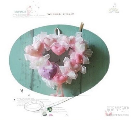 婚禮用漂亮愛心掛飾布藝手工制作圖解教程 -  itrip.net.cn