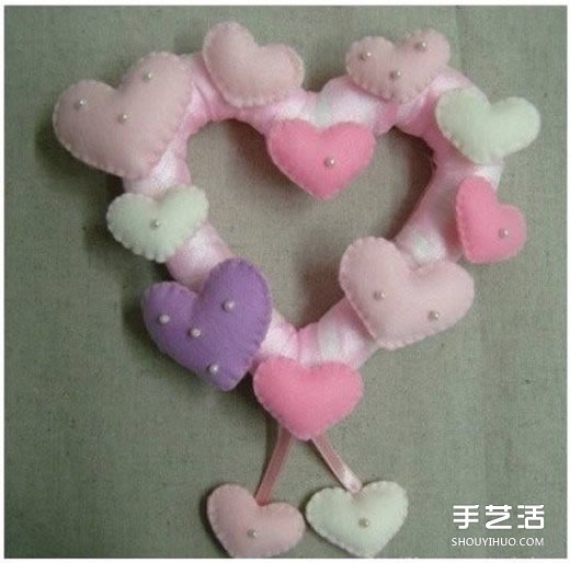 婚禮用漂亮愛心掛飾布藝手工制作圖解教程 -  itrip.net.cn
