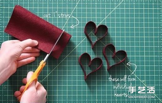 簡單節(jié)日掛飾布藝制作 愛心組合布藝掛飾DIY -  itrip.net.cn