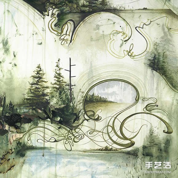 似畫不是畫：混合材質(zhì)DIY奇幻華麗的立體山水畫 -  itrip.net.cn