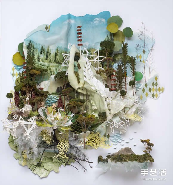 似畫不是畫：混合材質(zhì)DIY奇幻華麗的立體山水畫 -  itrip.net.cn